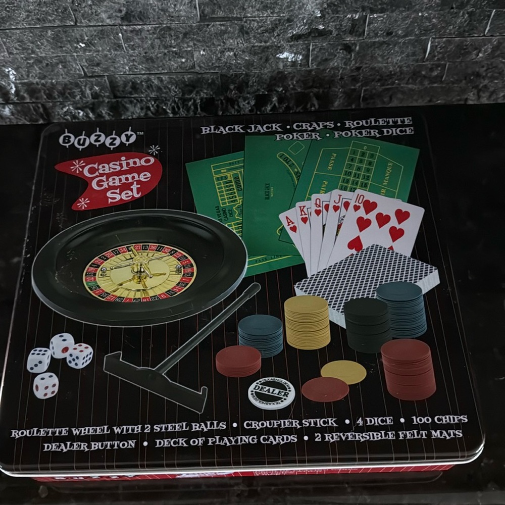 Casino Game Set. Never played! Box opened but everything still wrapped.
